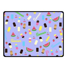 Summer pattern Double Sided Fleece Blanket (Small) 