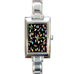 Summer Pattern Rectangle Italian Charm Watch by Valentinaart