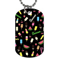 Summer Pattern Dog Tag (two Sides) by Valentinaart