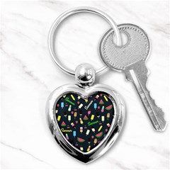 Summer Pattern Key Chains (heart)  by Valentinaart