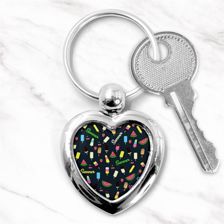 Summer pattern Key Chains (Heart) 