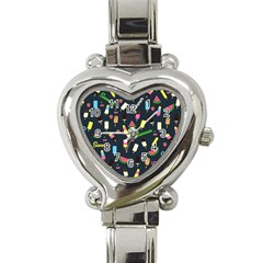 Summer Pattern Heart Italian Charm Watch by Valentinaart