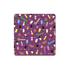 Summer Pattern Square Magnet by Valentinaart