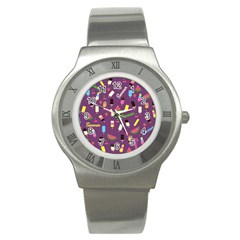 Summer Pattern Stainless Steel Watch by Valentinaart