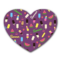 Summer Pattern Heart Mousepads by Valentinaart