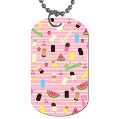 Summer Pattern Dog Tag (two Sides) by Valentinaart