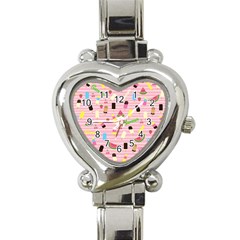 Summer Pattern Heart Italian Charm Watch by Valentinaart