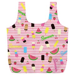 Summer Pattern Full Print Recycle Bags (l)  by Valentinaart