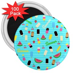 Summer Pattern 3  Magnets (100 Pack) by Valentinaart