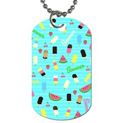 Summer Pattern Dog Tag (one Side) by Valentinaart