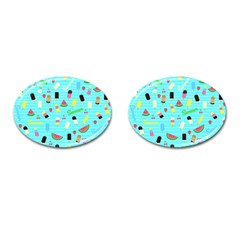 Summer Pattern Cufflinks (oval) by Valentinaart