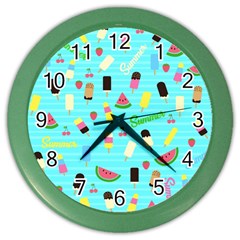 Summer Pattern Color Wall Clocks