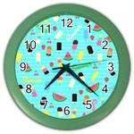 Summer pattern Color Wall Clocks Front