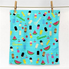 Summer Pattern Face Towel by Valentinaart