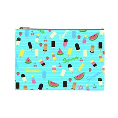 Summer Pattern Cosmetic Bag (large)  by Valentinaart