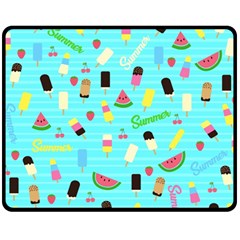 Summer Pattern Fleece Blanket (medium)  by Valentinaart