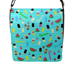 Summer Pattern Flap Messenger Bag (l)  by Valentinaart