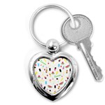 Summer pattern Key Chains (Heart)  Front