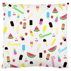 Summer Pattern Large Cushion Case (two Sides) by Valentinaart