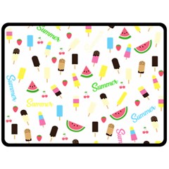 Summer Pattern Double Sided Fleece Blanket (large) 