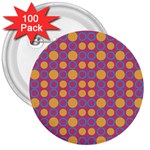 Colorful Geometric Polka Print 3  Buttons (100 pack)  Front