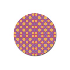 Colorful Geometric Polka Print Magnet 3  (round) by dflcprints