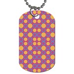 Colorful Geometric Polka Print Dog Tag (Two Sides) Front