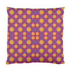 Colorful Geometric Polka Print Standard Cushion Case (two Sides) by dflcprints