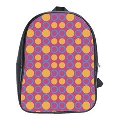 Colorful Geometric Polka Print School Bags (xl)  by dflcprints