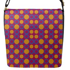 Colorful Geometric Polka Print Flap Messenger Bag (s) by dflcprints