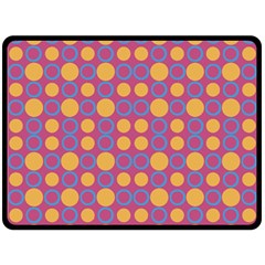 Colorful Geometric Polka Print Double Sided Fleece Blanket (large) 