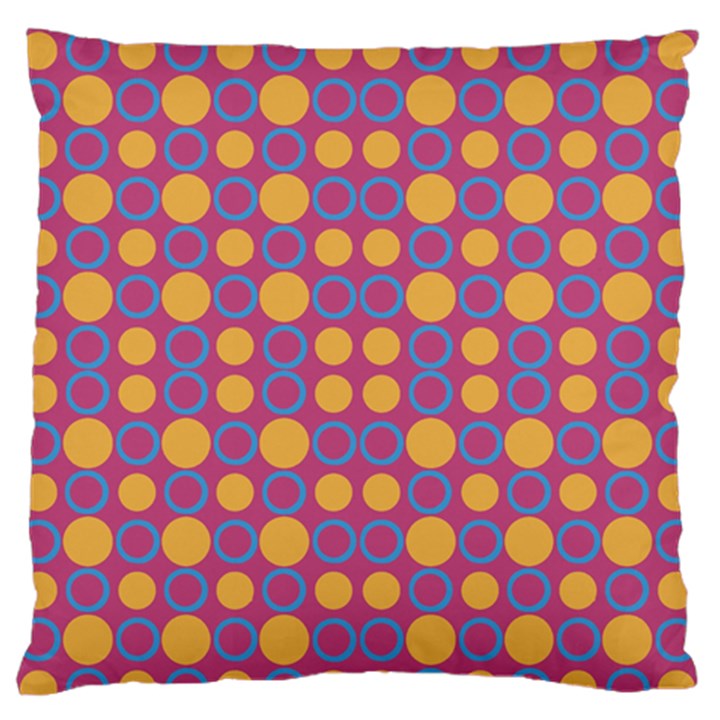 Colorful Geometric Polka Print Standard Flano Cushion Case (One Side)