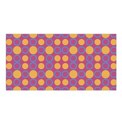 Colorful Geometric Polka Print Satin Shawl by dflcprints