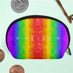 Striped Painted Rainbow Accessory Pouches (large)  by Brini