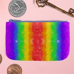 Striped Painted Rainbow Large Coin Purse by Brini