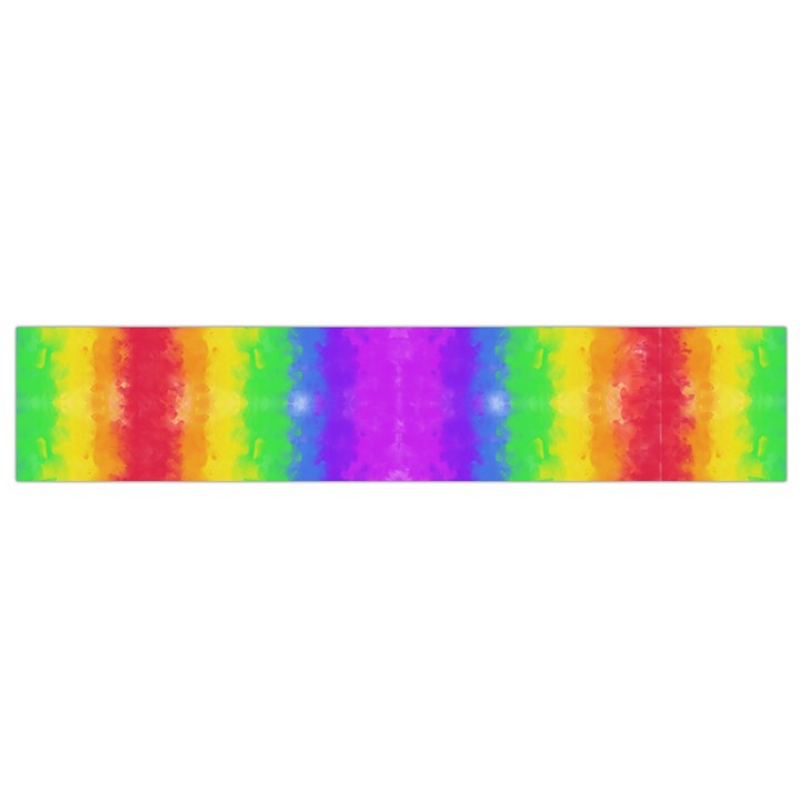 Striped Painted Rainbow Flano Scarf (Small)