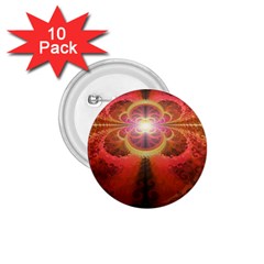 Liquid Sunset, A Beautiful Fractal Burst Of Fiery Colors 1 75  Buttons (10 Pack)