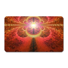 Liquid Sunset, A Beautiful Fractal Burst Of Fiery Colors Magnet (rectangular)