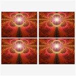 Liquid Sunset, A Beautiful Fractal Burst Of Fiery Colors Belt Buckles Front