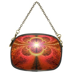 Liquid Sunset, A Beautiful Fractal Burst Of Fiery Colors Chain Purses (one Side)  by jayaprime