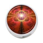 Liquid Sunset, A Beautiful Fractal Burst Of Fiery Colors 4-Port USB Hub (Two Sides)  Front