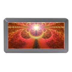 Liquid Sunset, A Beautiful Fractal Burst Of Fiery Colors Memory Card Reader (mini)