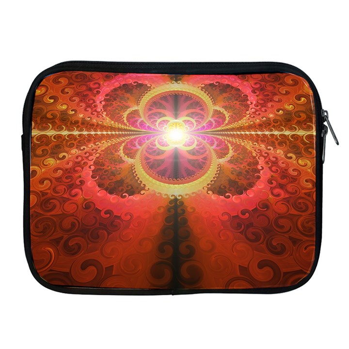 Liquid Sunset, A Beautiful Fractal Burst Of Fiery Colors Apple iPad 2/3/4 Zipper Cases