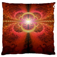 Liquid Sunset, A Beautiful Fractal Burst Of Fiery Colors Standard Flano Cushion Case (one Side)