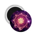 A Gold And Royal Purple Fractal Map Of The Stars 2.25  Magnets Front