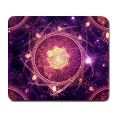 A Gold And Royal Purple Fractal Map Of The Stars Large Mousepads