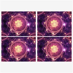 A Gold And Royal Purple Fractal Map Of The Stars Belt Buckles