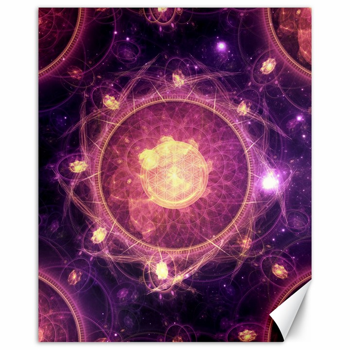 A Gold And Royal Purple Fractal Map Of The Stars Canvas 16  x 20  