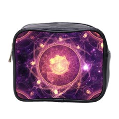 A Gold And Royal Purple Fractal Map Of The Stars Mini Toiletries Bag 2-side