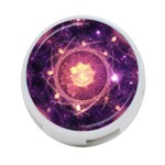 A Gold And Royal Purple Fractal Map Of The Stars 4-Port USB Hub (Two Sides)  Back